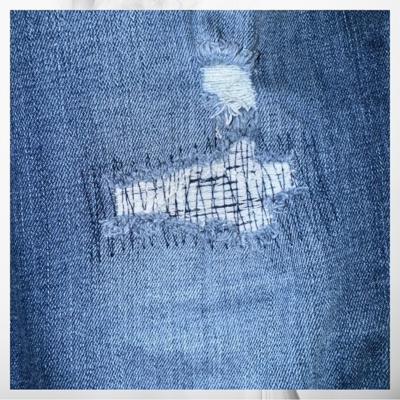 Isabel Womens Maternity Blue Distressed Jeggings  Tapered Leg Size 4 - Picture 7 of 8